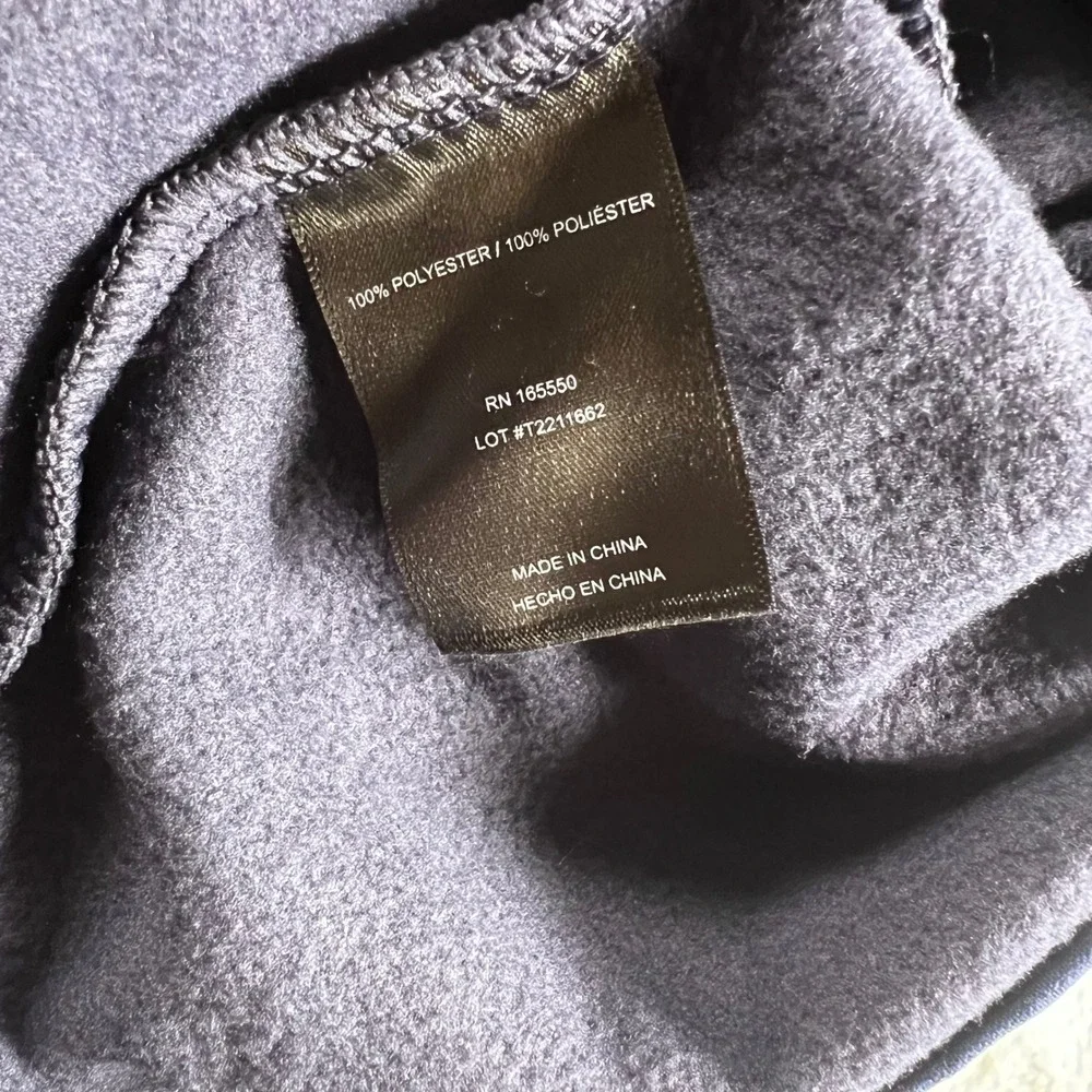 32 Degrees Heat Mens Pullover Fleece Shirt Navy Blue Size XL Snap Neck NWT